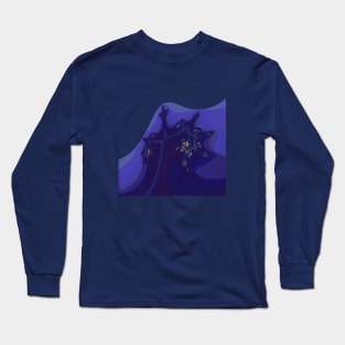 Magic Tree at the Ocean by night Long Sleeve T-Shirt